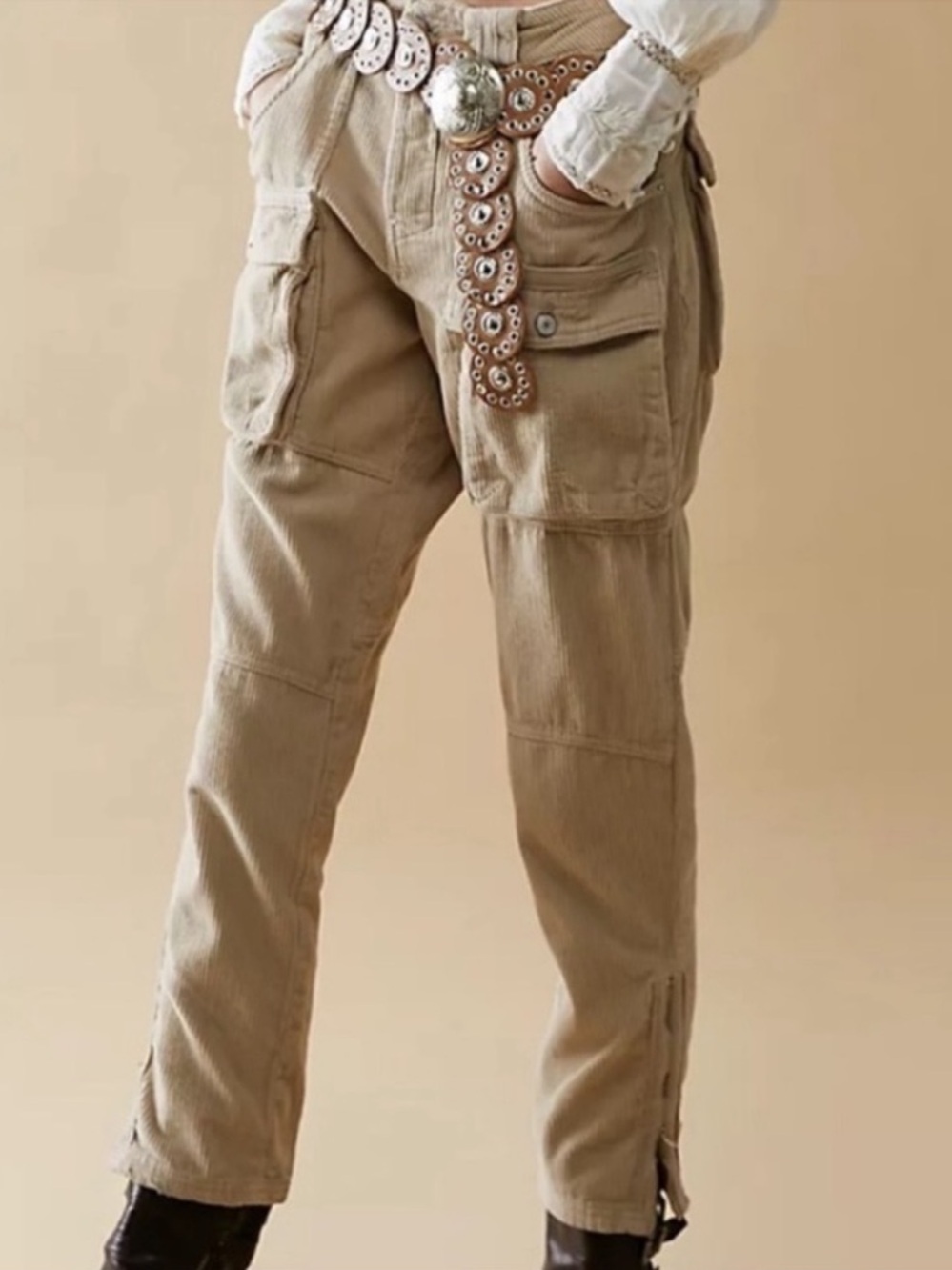 Free People We the Free London Calling Low-Rise Corduroy Pants Low rise 27